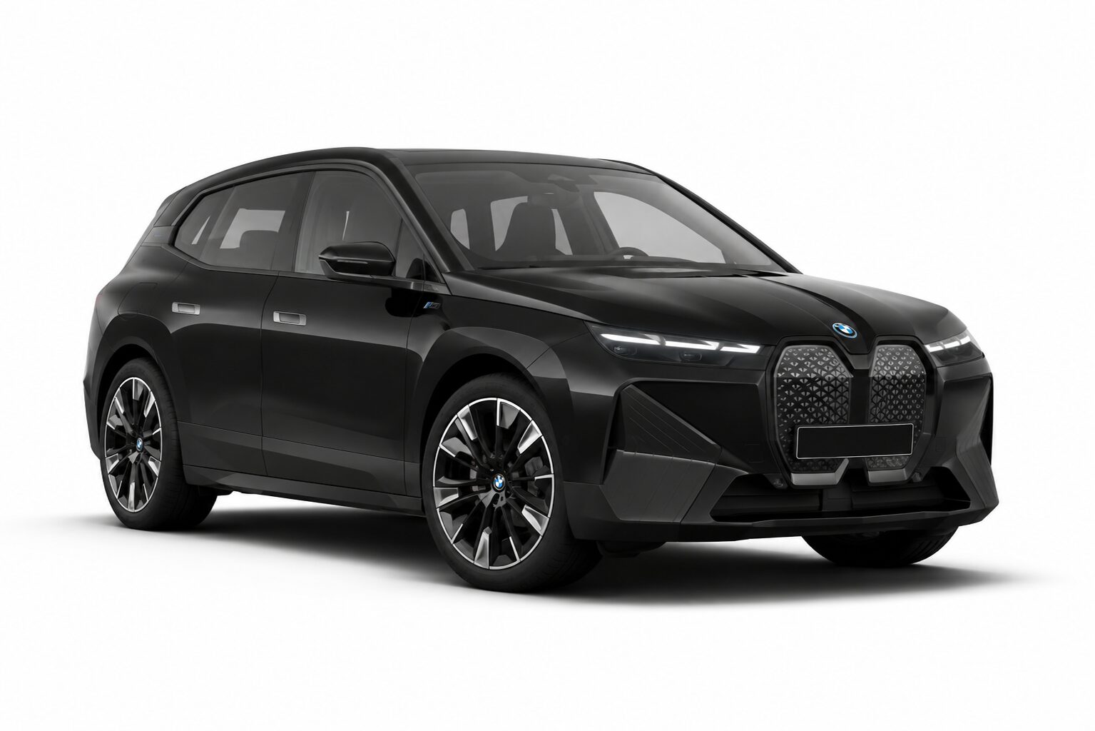 BMW iX ved siden af kontaktformularen